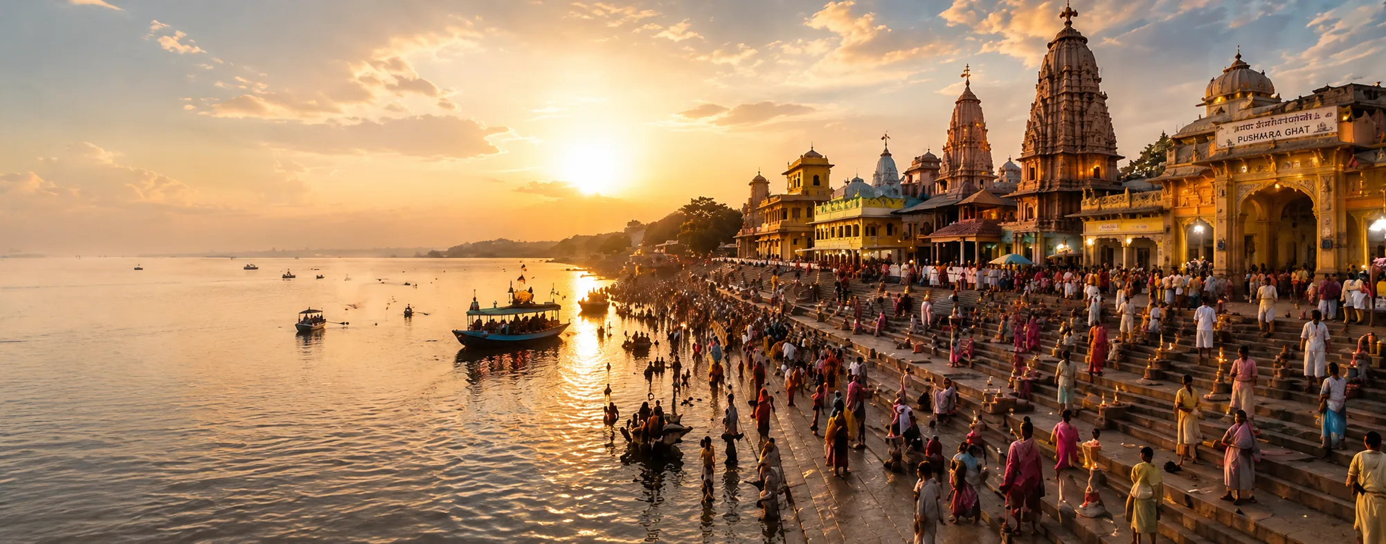 Godavari ghats at golden hour